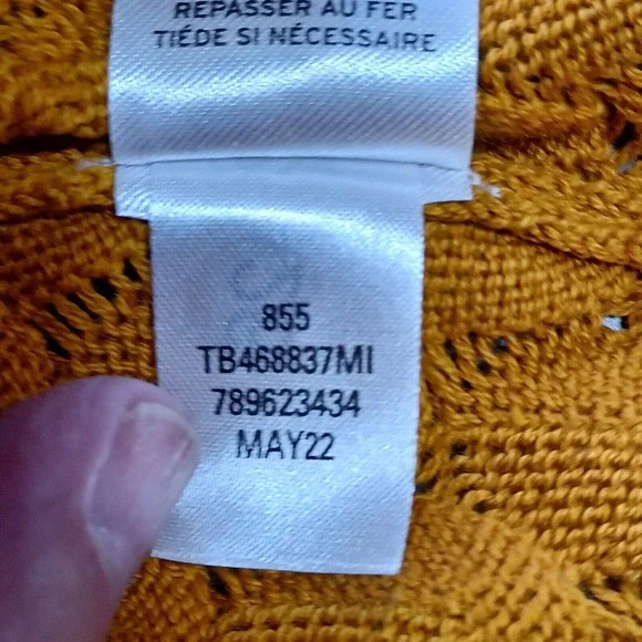 Treasure & Bond Women's M Pointelle Cotton Knit Tank Dress Cover Up Mustard NEW - Picture 6 of 7